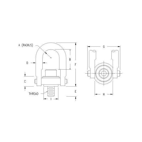 Actek 400 Kg Metric Swivel Hoist Ring, 46913 46913 - main